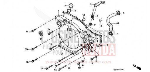 RIGHT CRANKCASE COVER CR80RY de 2000